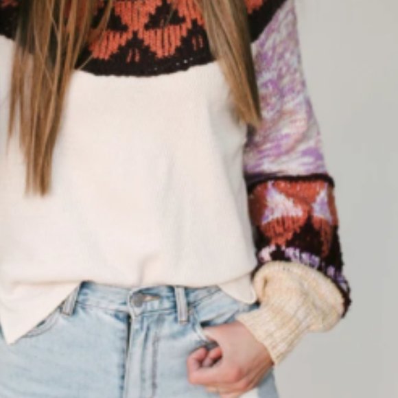 Free People Swit the Small Stuff Mock Neck Sweater - Picture 3 of 13